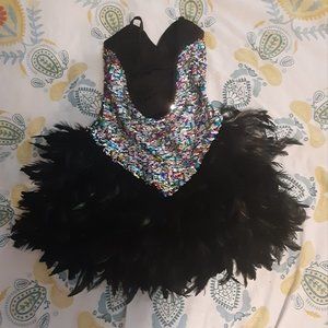WOMENS BOURLESQUE HALLOWEEN COSTUME (SIZE SM)